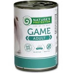 AKVATERA Nature's Protection DOG Adult Game, консерва с месо от дивеч, за пораснали кучета, Литва - 400 гр