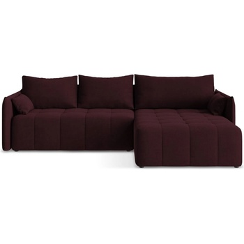 makamii Разтегателен ъглов диван с място за съхранение в цвят бордо (десен ъгъл) Moku - Makamii (MOKU_RCF_41_P1_C4)