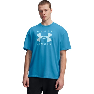 Under Armour Тениска Under Armour Men's Heavyweight Branded Short-Sleeve T-Shirt - Blue