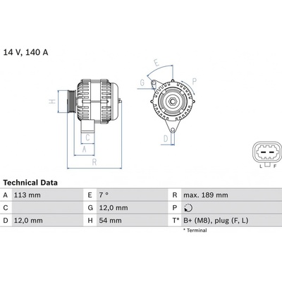 Generátor BOSCH 0 986 083 820 (0986083820)