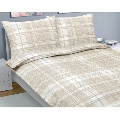 Bellatex Obliečky krep dlaždice béžové 220x240 2x70x90