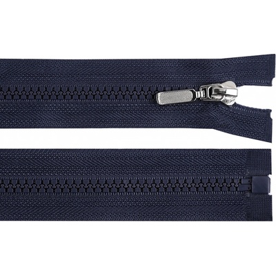 Prima-obchod Kostěný zip No 5 délka 70 cm s ozdobným jezdcem, barva 330 modrá tmavá