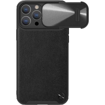 Nillkin Кейс с протектор за камера Nillkin CamShield Leather S за iPhone 14 Pro, черен (KXG0039231)