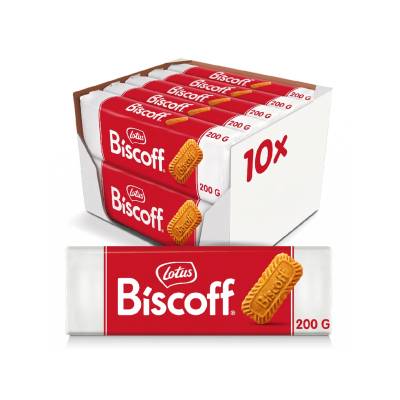 Lotus Карамелизирани бисквитки Lotus Biscoff Original 200 г, кутия 10 бр