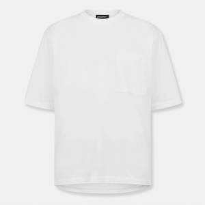 Dsquared2 Тениска DSQUARED2 Men's DSQ Bk Logo Oversized T-Shirt - White