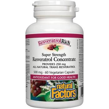 Natural Factors Resveratrol Concentrate, 250 mg, 60 капсули, Natural Factors (4527 NF)