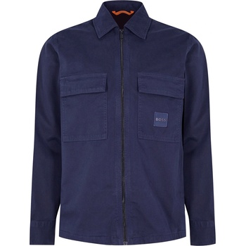 Image 1 of Boss Men's Lovel-Zip 15 M Orange Zip Overshirt - Dark Blue 404