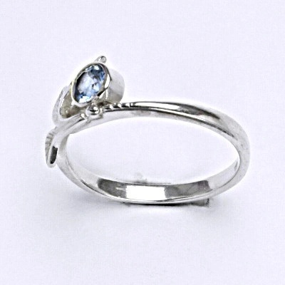 Čištín stříbrný s akvamarínem, T 1064 A