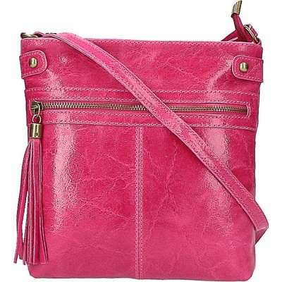Made in Italy kožená kabelka 727 fuchsia