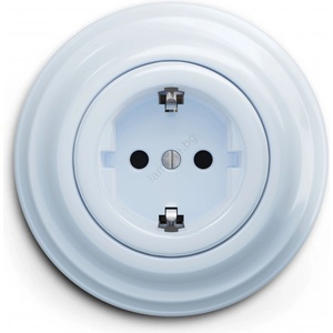 Kliklap - Ретро битова розетка със SCHUKO рамка 230V/16A, синя (KA0025G)