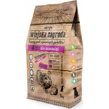 Wiejska Zagroda pre šteňatá morčacie s jablkami 9 kg