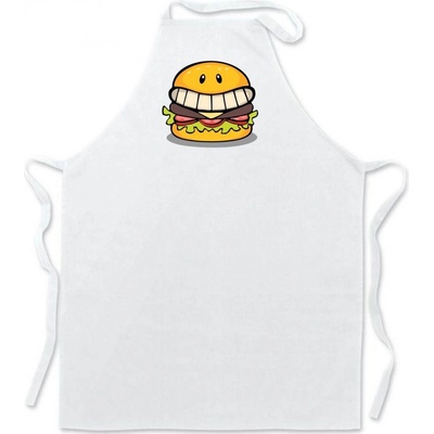 Povidlo.cz Zástěra Hamburger Bílá