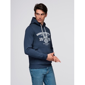Ombre Clothing Мъжки спортен суитшърт с голямо отпечатване - тъмно син V2 B1714 Ombre Clothing Ombre Clothing | Sin | МЪЖЕ | S