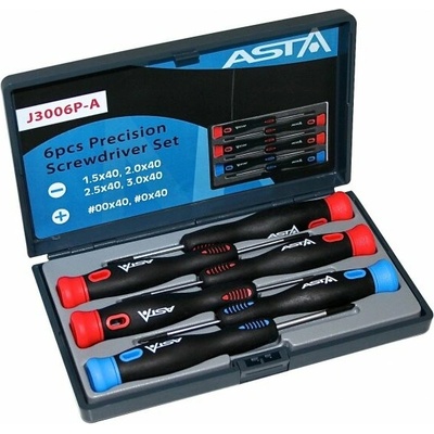ASTA Sada 6 ks profi skrutkovačov plochých a krížových ASTA, J3006P-A