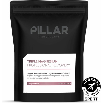 Pillar Triple Magnesium Powder natural berry sáček 400 g