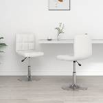 vidaXL Трапезни столове, 2 бр, бели, изкуствена кожа (334179)