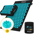 4FIZJO Ergo Akupresúrna podložka s vankúšom 68x42 - čierno tyrkysová