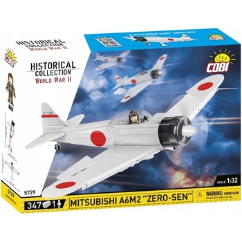 Cobi 5729 japonské stíhacie lietadlo Mitsubishi A6M2 „Zero-Sen“