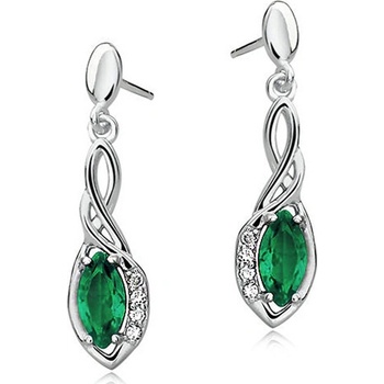 Olivie stříbrné smaragd 7098