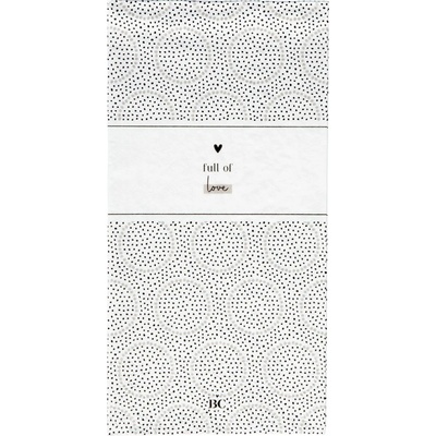 Bastion Collections papírové ubrousky LITTLE DOTS LOVE 10x20cm ZA-NAPKIN-042-XL-BT