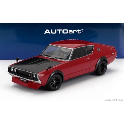 Autoart Nissan Skyline 2000 Tuned Version Coupe 1973 Červená Černá 1:18
