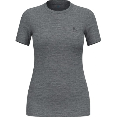 Odlo Дамско мериносово термобельо Odlo Women's Merino 160 Baselayer Crew Neck S/S Merino base layer - Odlo Steel Grey Melange (115-2129-0313)