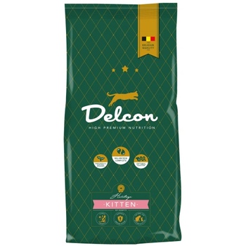 Delcon Cat Kitten High Premium - супер премиум суха храна за подрастващи котенца от всички породи с домашни птици и ориз, 8, 75 кг - Белгия