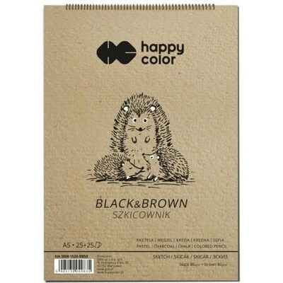 Happy Color Skicák se spirálou - Black&Brown A5