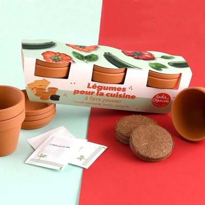 Radis et Capucine Зеленчуци за готвене - трио саксии теракота (pf143318)