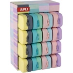 APLI Държач за химикалки, дисплей, с цип, силикон, двуцветен, APLI "Pastel", смесени цветове 20647 (20647)