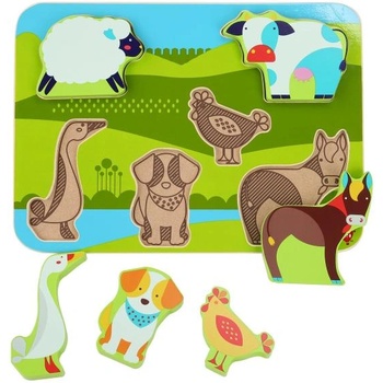 LUCY&LEO Люси & Лео 226 Животни във фермата - дървен пъзел с 7 части