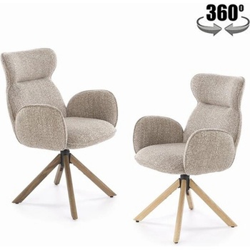 ЕВРОМАР K-585 - уютен въртящ се стол от масивен дъб (100.003.0363 / 100.003.0364)