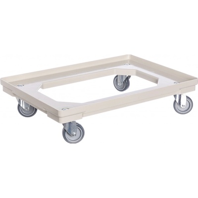 PK Group Vozík pod přepravky 4 otočná kolečka 75 mm polyuretan Barvy: Béžová