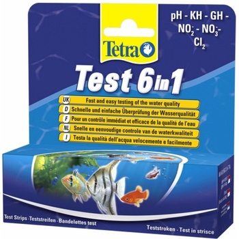 Tetra Test 6in1 - тест на лентички за pH/KH/GH/NO2/NO3/Cl2 (750602525)