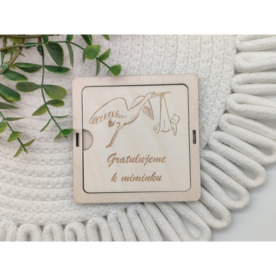 Dárková krabička na peníze D-decor - gratulace k narození miminka