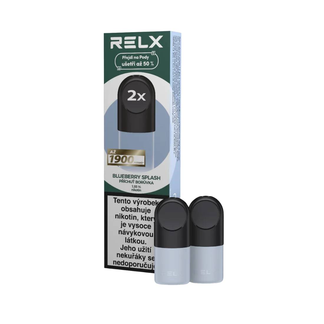 relx pod pro blueberry splash RELX Náhradní Pod Blueberry Splash borůvka 2 ks od 189 Kč