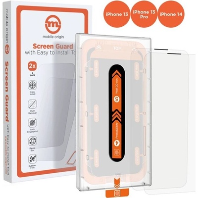 Mobile Origin Screen Guard iPhone 14 / 13 / 13 Pro 2ks s aplikátorem SGA-i14-2pk – Sleviste.cz