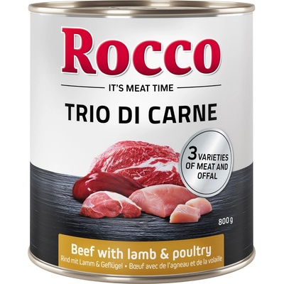 Rocco Classic Trio di Carne hovězí jehněčí a drůbeží 6 x 800 g