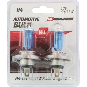 4Cars Халогенна крушка H4 Xenon Mega White 2бр (1045)