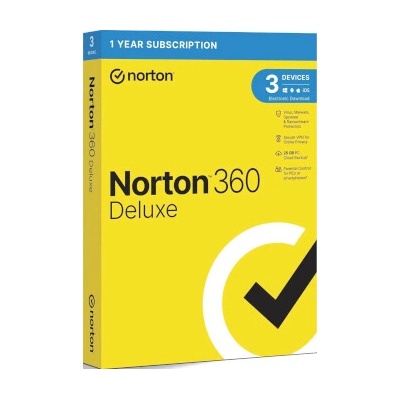 Norton 360 Deluxe 25 GB 3 lic. 36 mes.