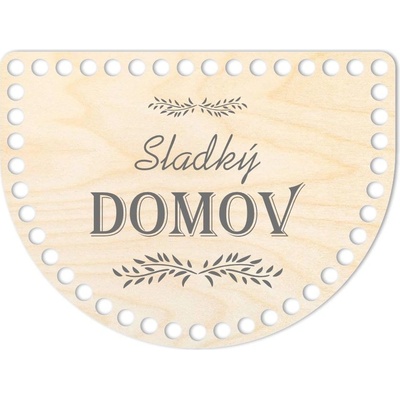 Woody Crafts Víko pro košík 30x20 cm, půl oválu 15 x 20 cm, Sladký domov