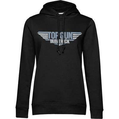 HYBRIS дамски суитшърт Top Gun - Maverick Distressed Logo - Black - HYBRIS - PM-57-TGM001-H92-12-BK