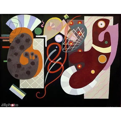 Obrazy - Kandinsky, Wassily: Červený uzel - reprodukce obrazu