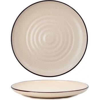 Чиния пръскана релеф бежово основна Ф26 см (tr-240217-105p)