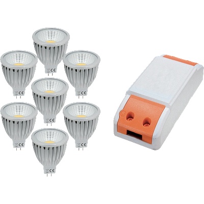 ELMARK КОМПЛЕКТ led ДРАЙВЕР 36w+ 7x led3 5w 4000k mr16 (99set7led572)