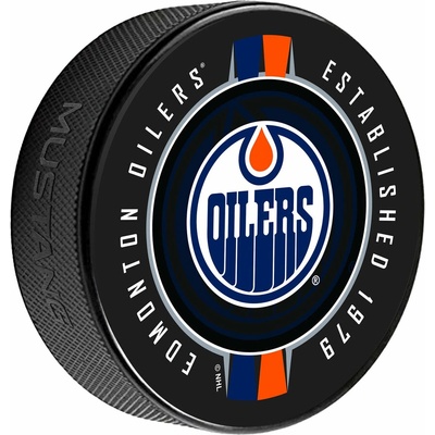 Mustang Puk Edmonton Oilers NHL Ribbon Printed