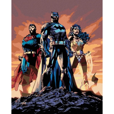 Zuty Wonder woman batman a superman 40 x 50 cm vypnuté plátno na rám 8596530192657