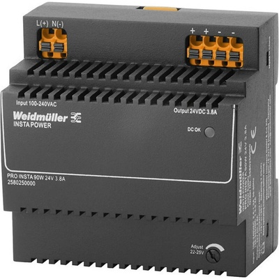 Weidmüller 2580250000 napájecí zdroj 24 V/DC 3.8 A 90 W Obsah 1 ks