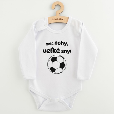 Detské body s potlačou New Baby Malé nohy veľké sny!