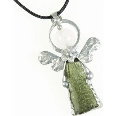 My Moldavite Přívěsek s přírodním vltavínem anděl 26 026